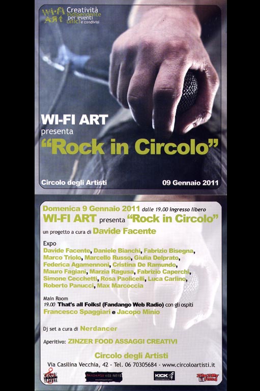 foto mostra fotografica Wi Fi Art - Rock in Circolo - Mostra Circolo degli Artisti 9-01-2011
