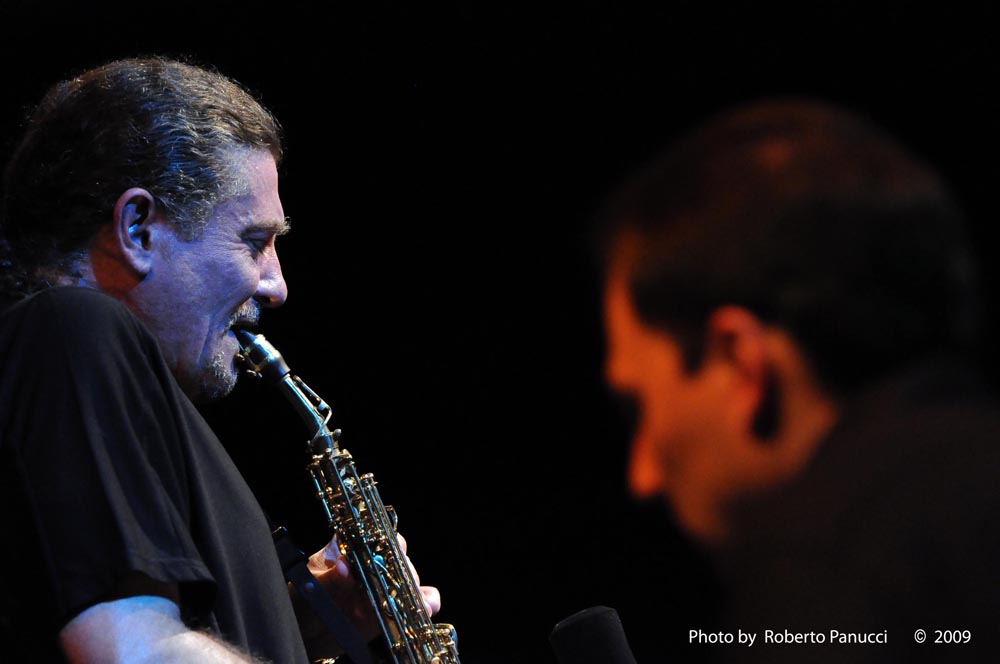 foto concerto Javier Girotto - Gianni Iorio duo - Villa Celimontana Jazz Festival 14-08-09
