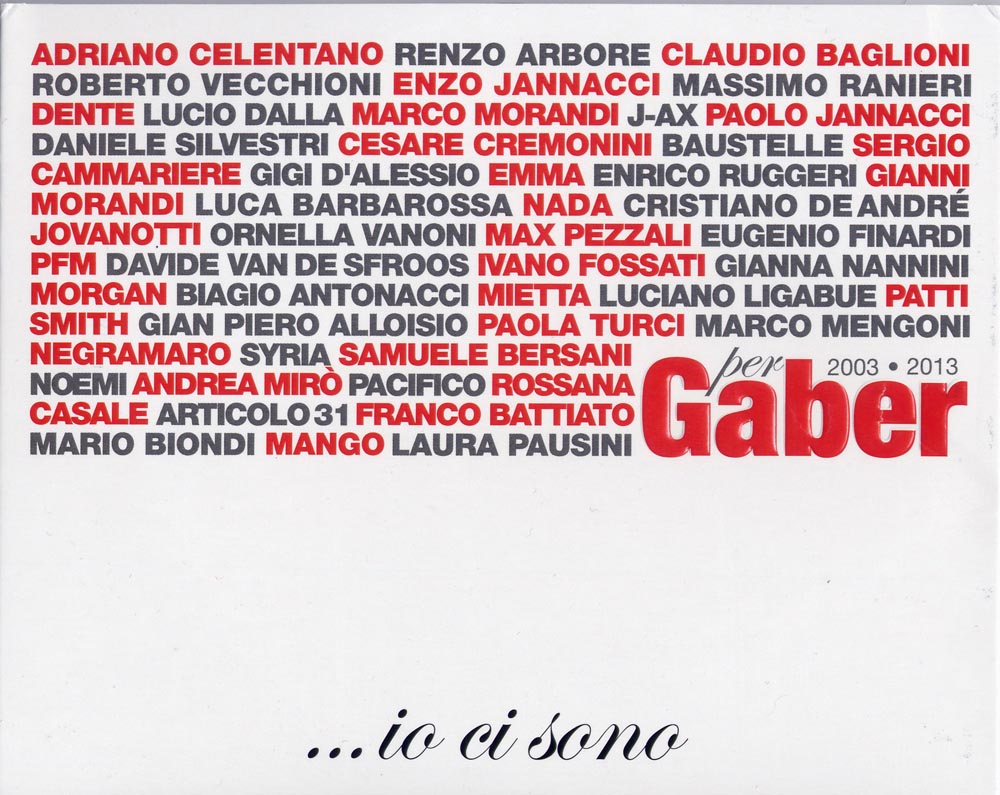 cd Io Ci Sono - 50 Artisti per Giorgio Gaber - 2012
