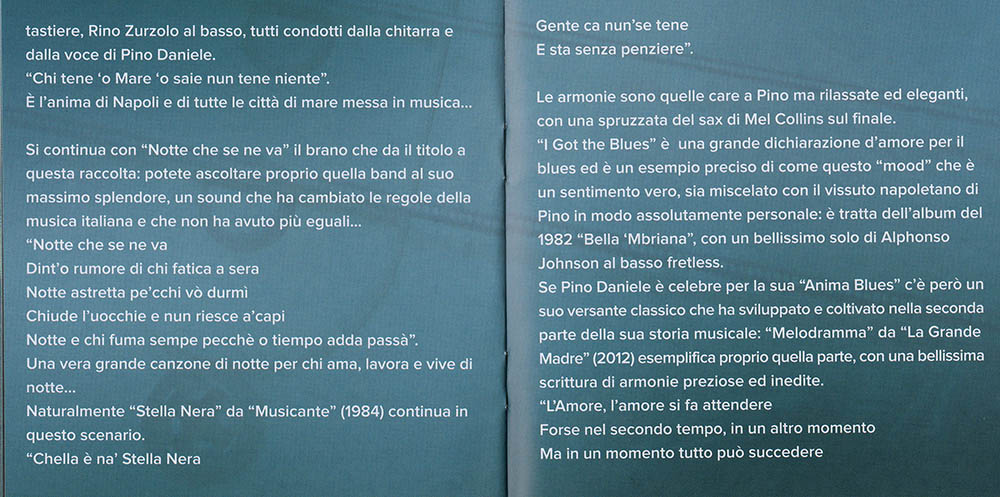 cd Pino Daniele - Notte Che Se Ne Va 2016