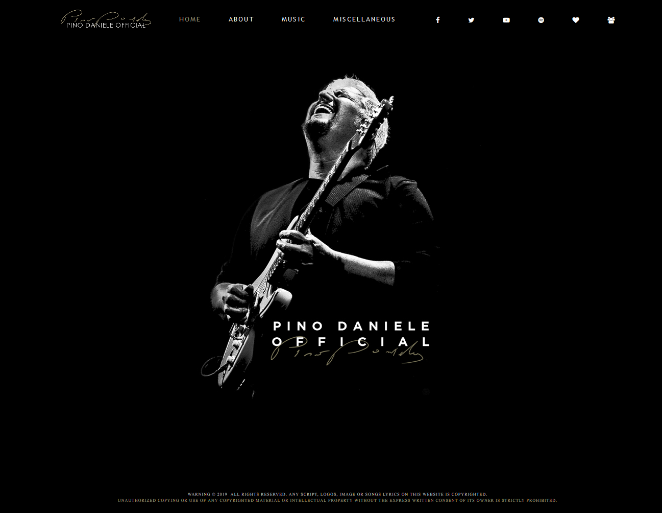 FireShot Capture 001 - PINO DANIELE OFFICIAL – Music - About Pino - Videos - Timeline and Mi_ - www.pinodaniele.com