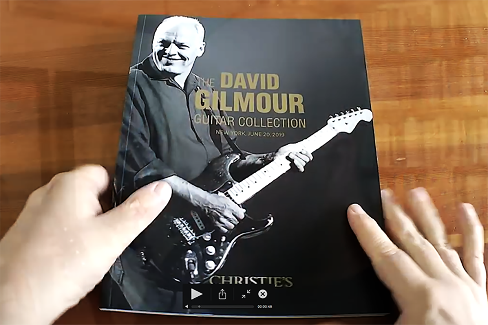 foto libro The David Gilmour Guitar Collection Christie's New York