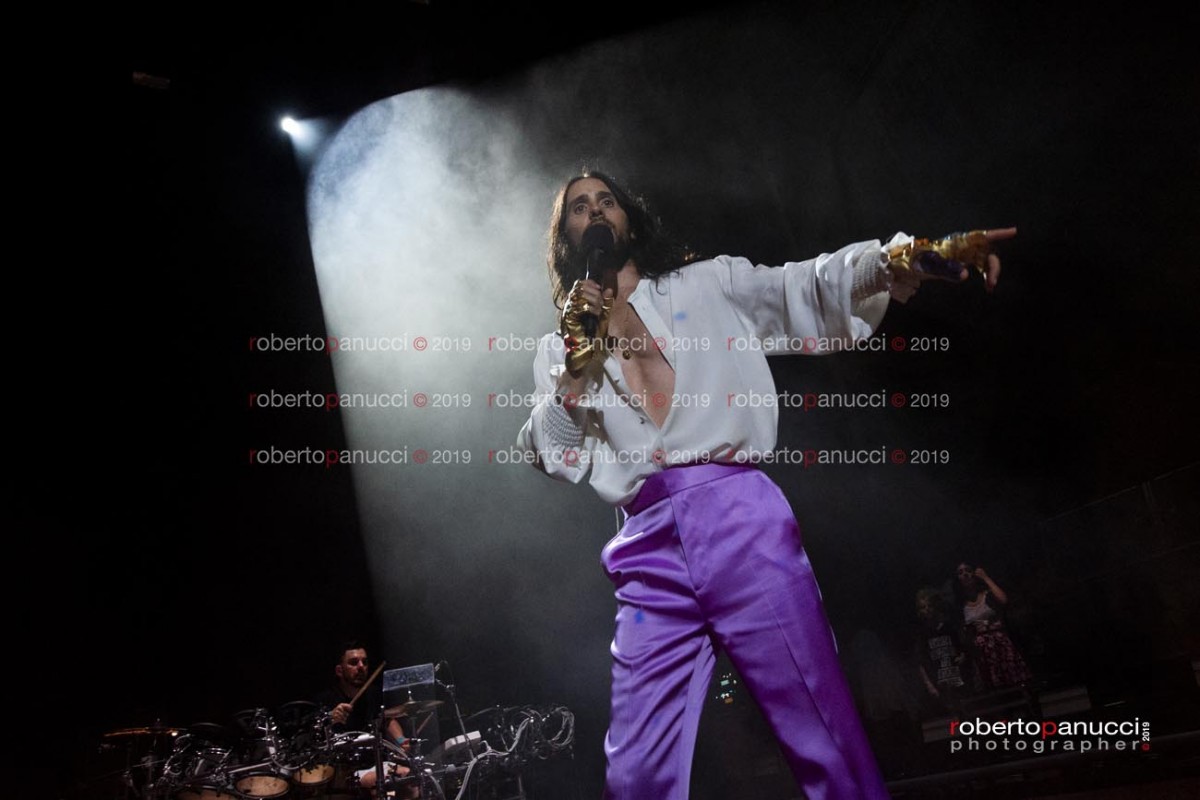 foto concerto Thirty Seconds to Mars - Jared Leto - Auditorium Parco della Musica 03-07-2019